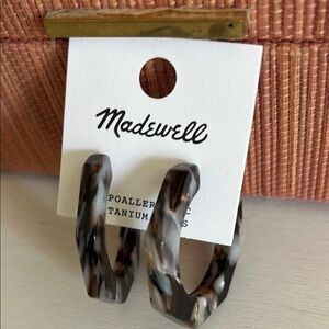 Madewell Tortoise Hoop Earrings